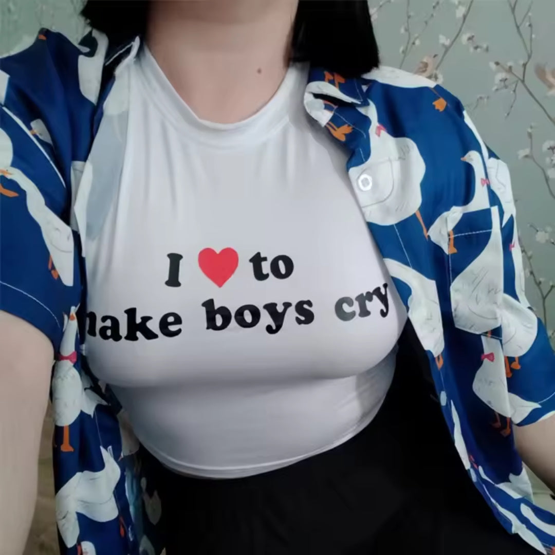 Sassy Graphic Cropped T-Shirt