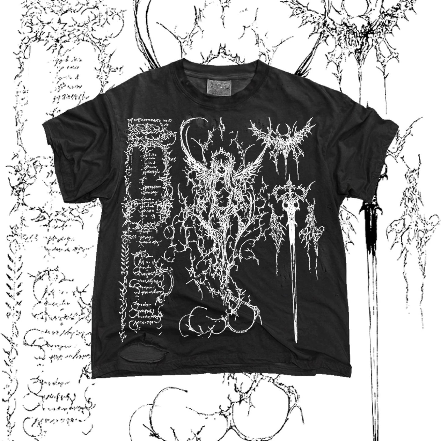 Dark Punk Distressed Graphic Tee