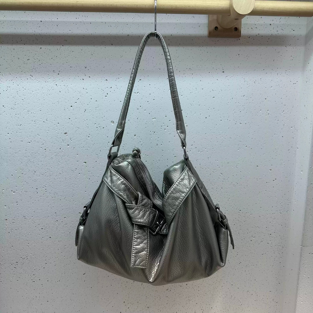 Slouchy Leather Shoulder Bag