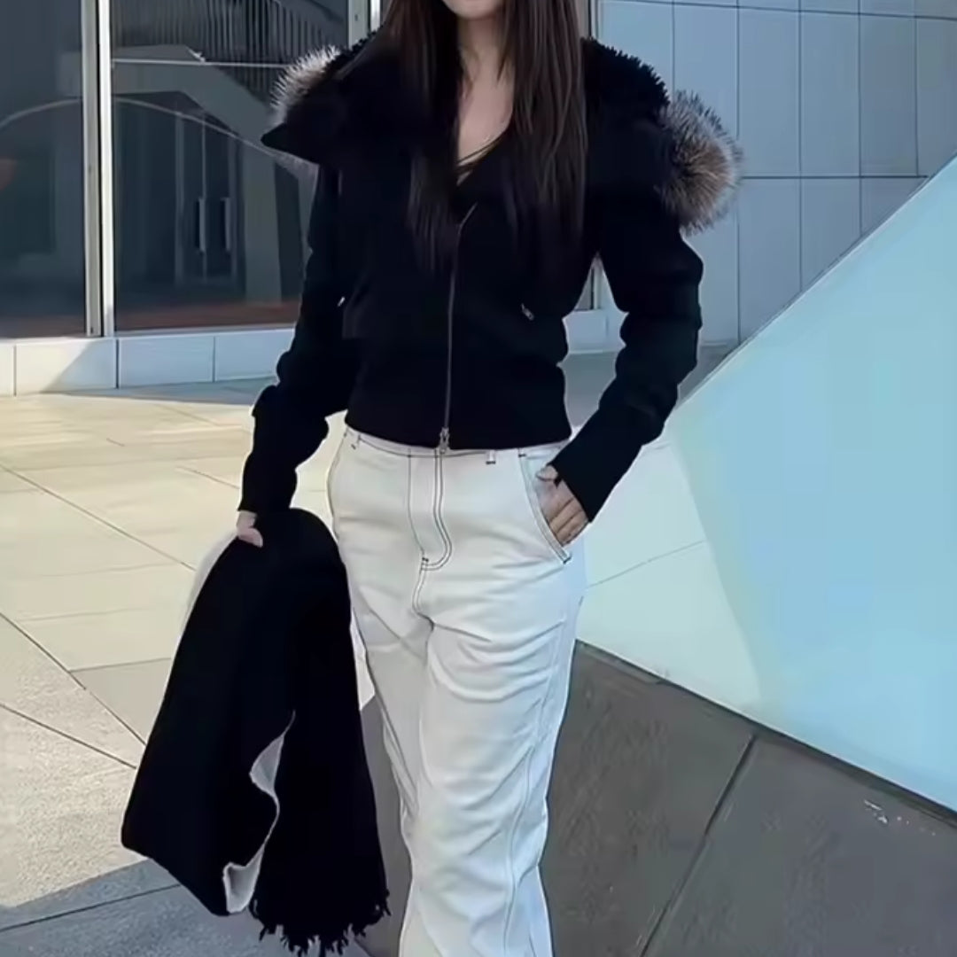 Embroidered Cropped Jacket