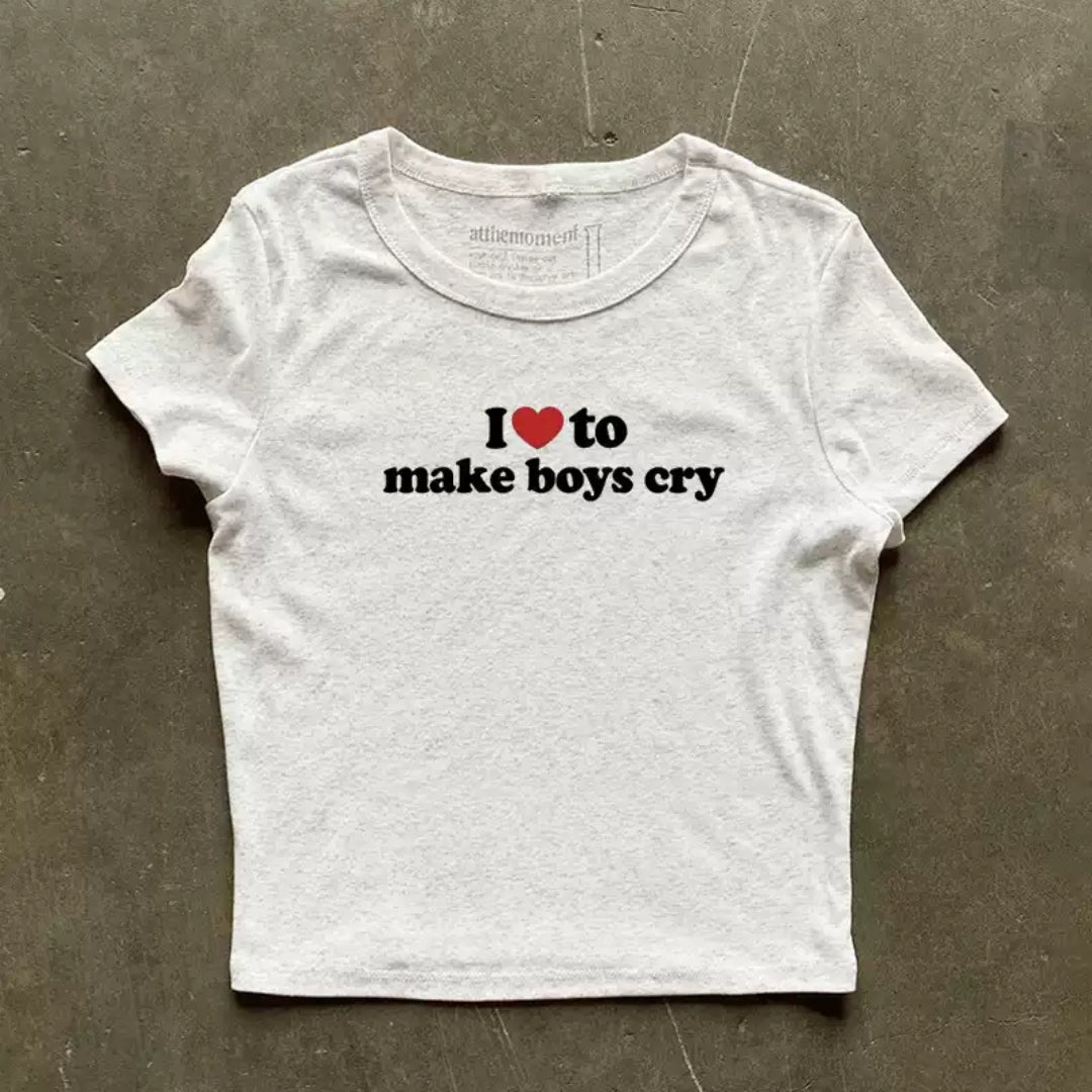 Sassy Graphic Cropped T-Shirt