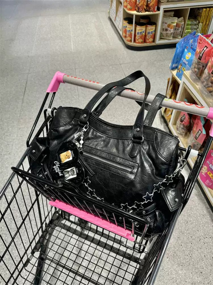 High-End Large Capacity Retro Tote Shoulder Bag