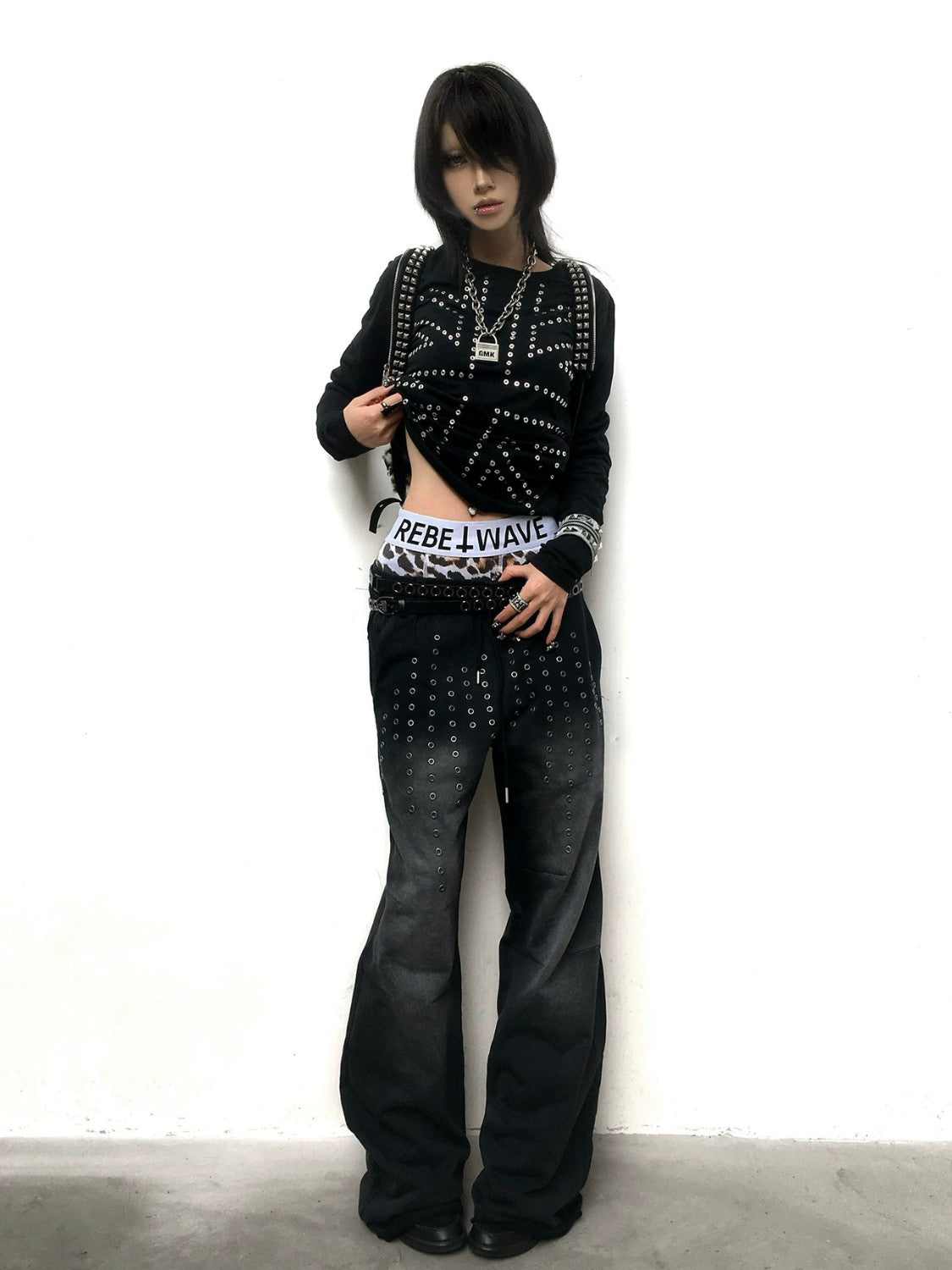 Y2K Studded Rhinestone Slim Top