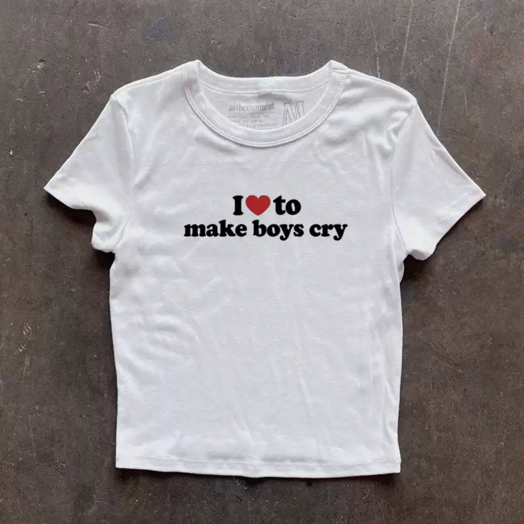 Sassy Graphic Cropped T-Shirt