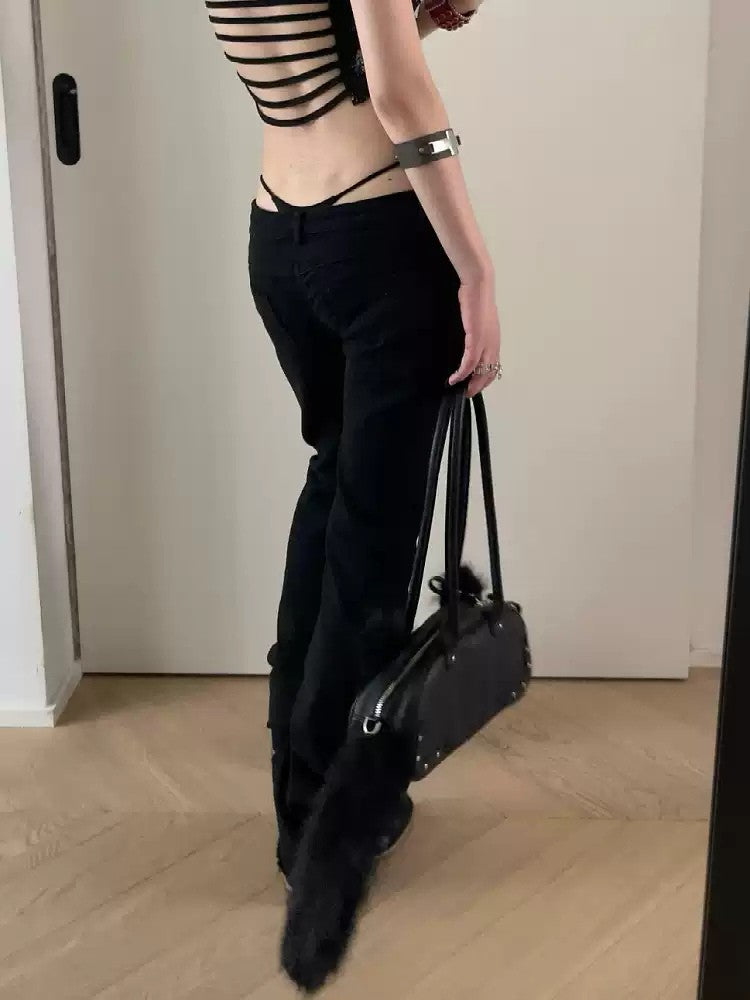 American Retro Rivet Flared Jeans for Women