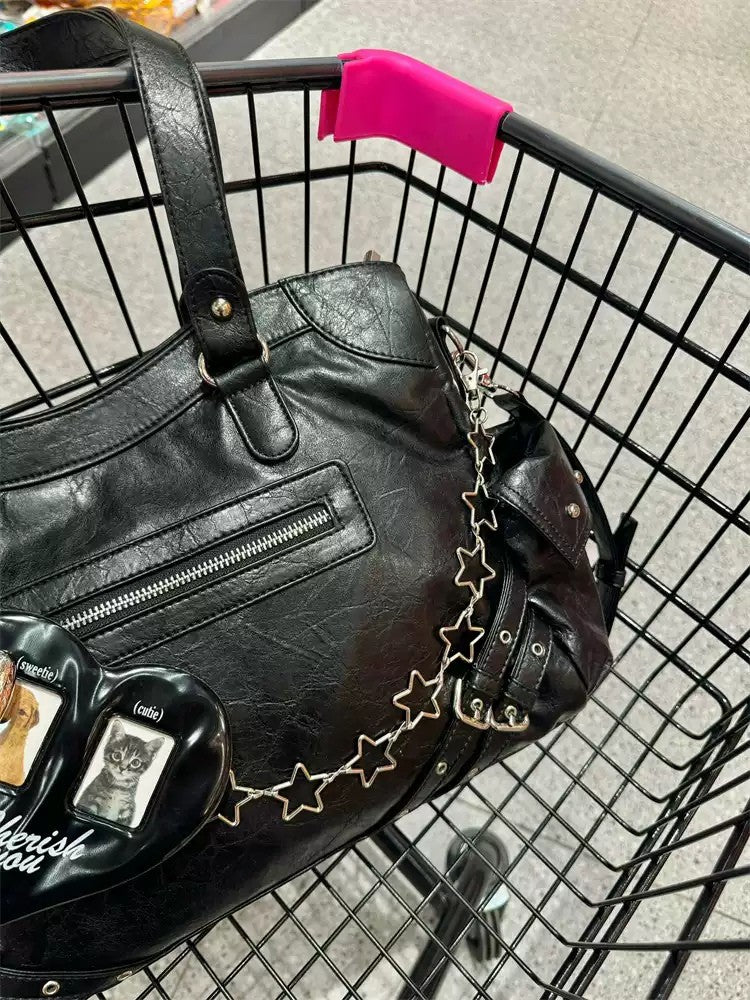 High-End Large Capacity Retro Tote Shoulder Bag