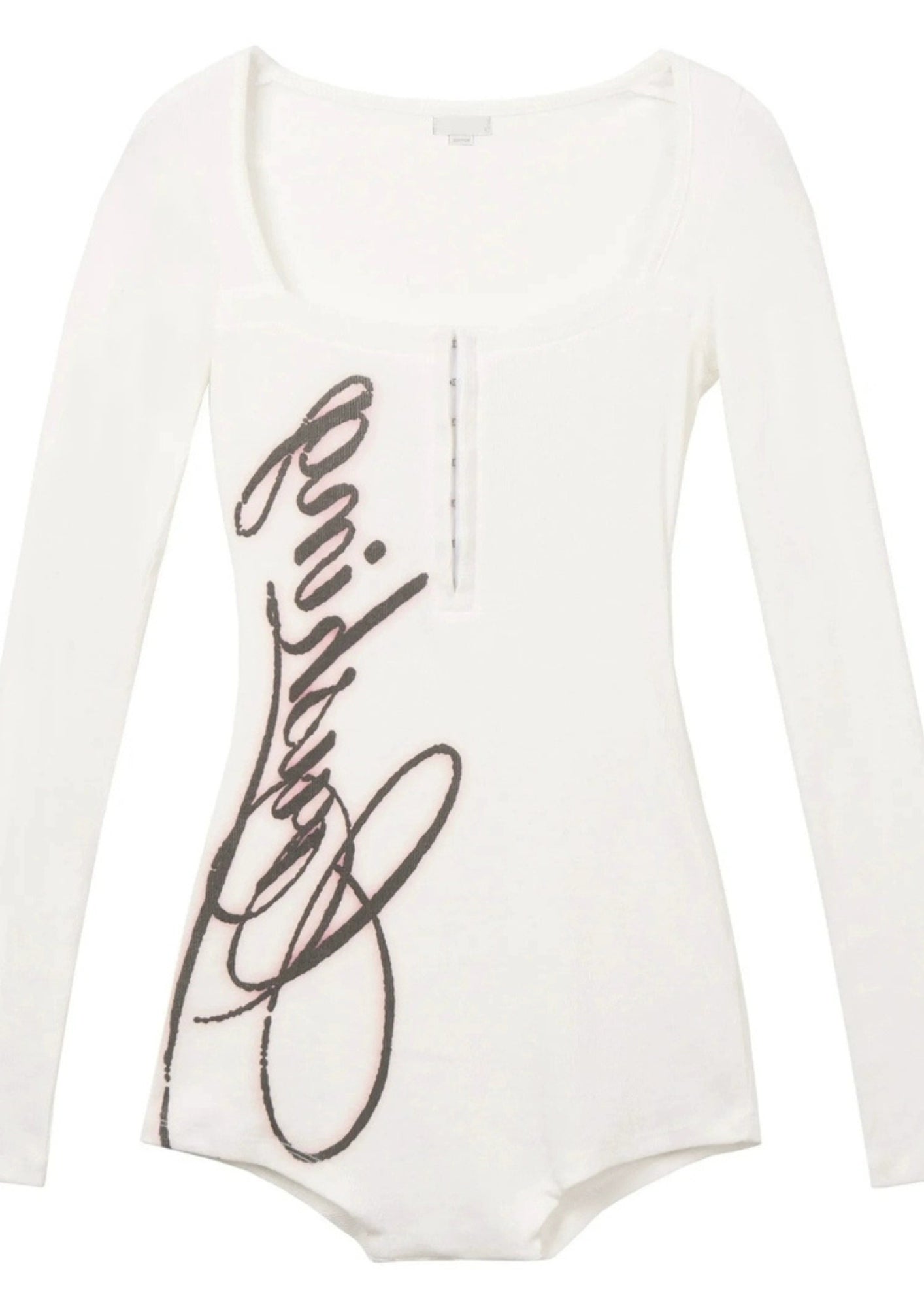 Midnight Script Square Neck Bodysuit