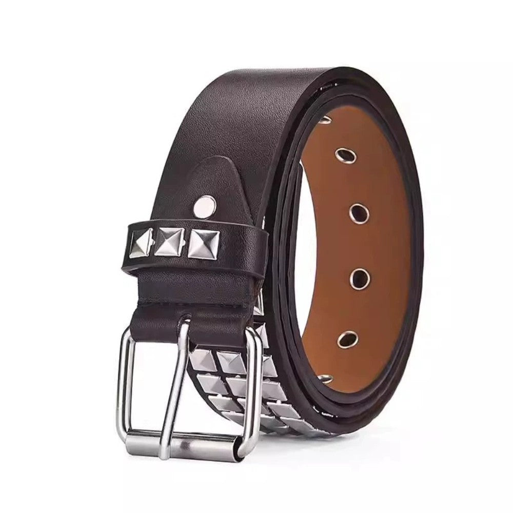 Square Rivet Studded Metal Belt