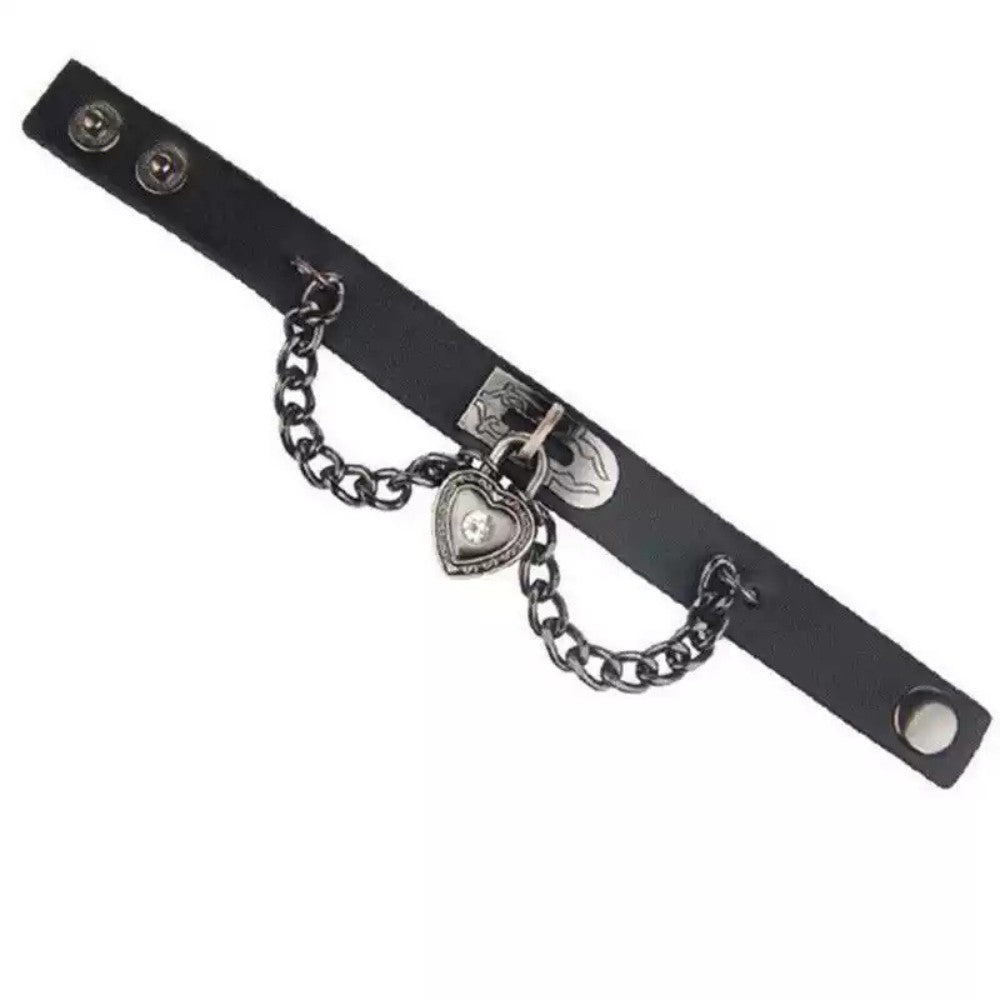 Gothic Skull Rivet Leather Bracelet
