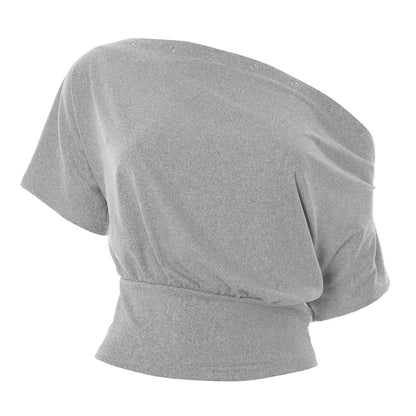 Women’s One-Shoulder Pleated Top