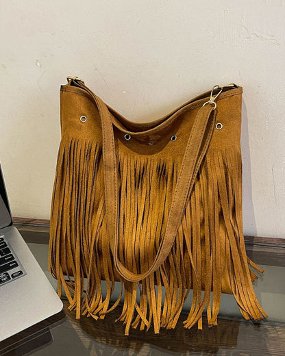 Fringed Crossbody Shoulder Bag