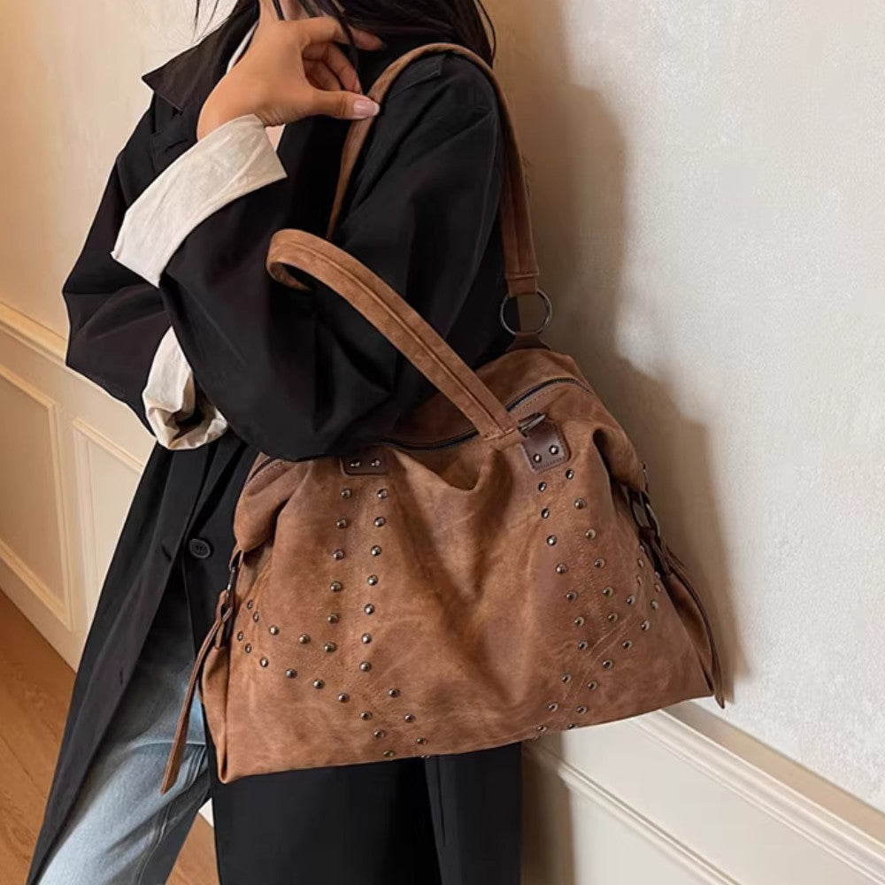 Studded Commuter Tote Bag
