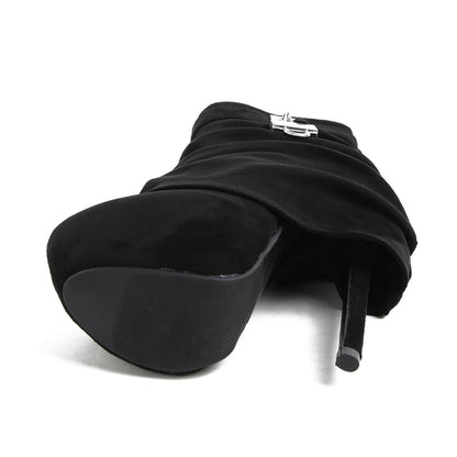Suede Platform High Heel Boots
