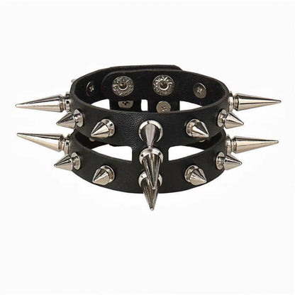 Gothic Skull Rivet Leather Bracelet