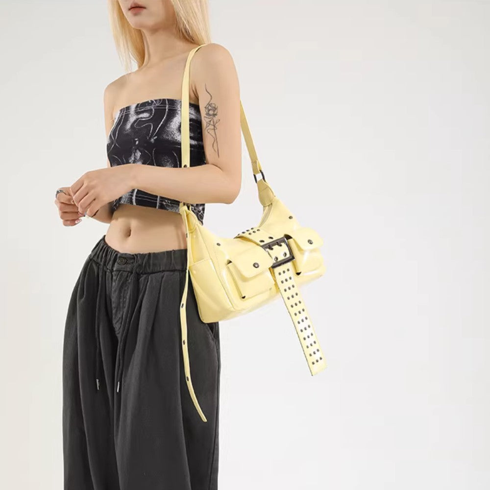 Trendy Studded Shoulder Bag