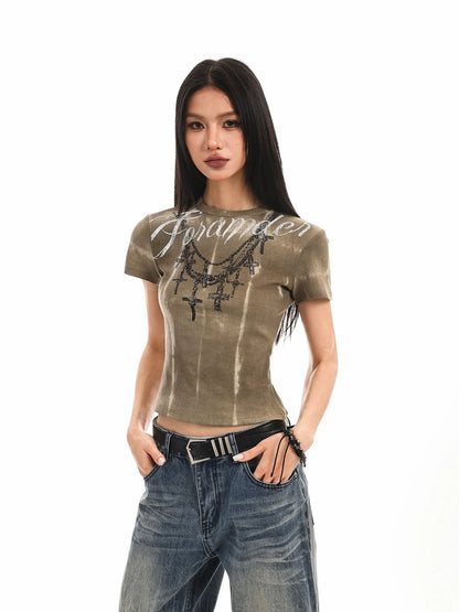 Retro Punk Graphic Slim Tee