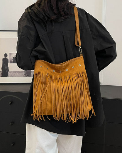 Fringed Crossbody Shoulder Bag