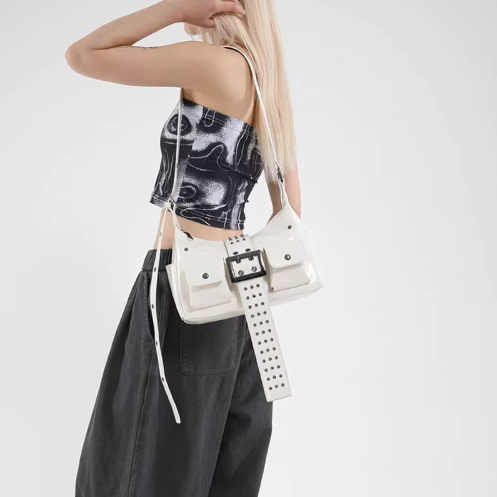 Trendy Studded Shoulder Bag