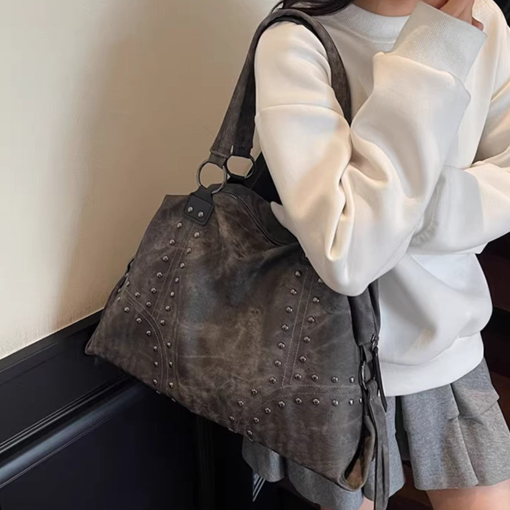 Studded Commuter Tote Bag