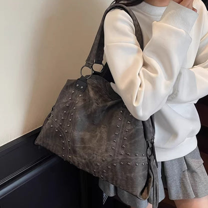 Studded Commuter Tote Bag