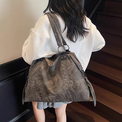 Studded Commuter Tote Bag