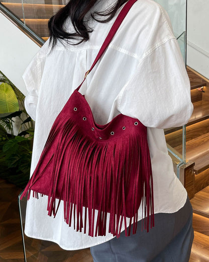 Fringed Crossbody Shoulder Bag