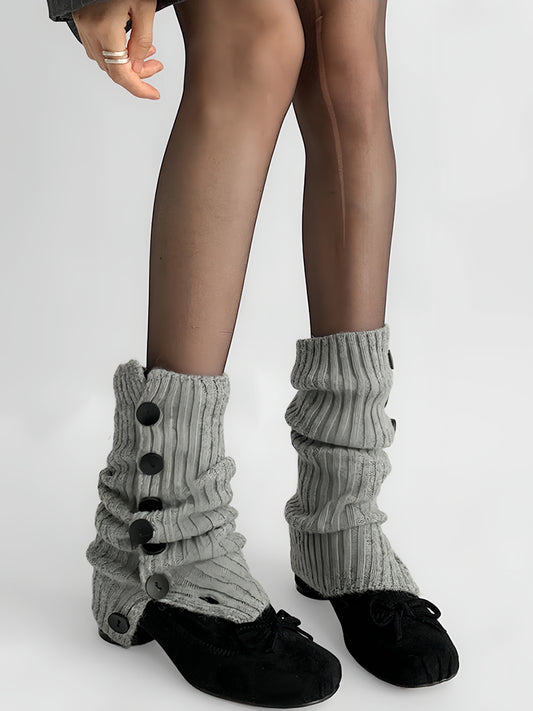 Knitted Button Leg Warmers