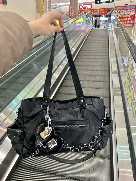 High-End Large Capacity Retro Tote Shoulder Bag
