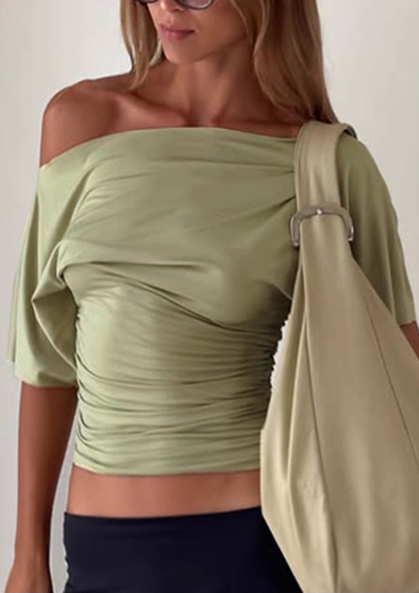 Athena Draped Asymmetrical Top