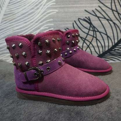 Studded Winter Ankle Boots