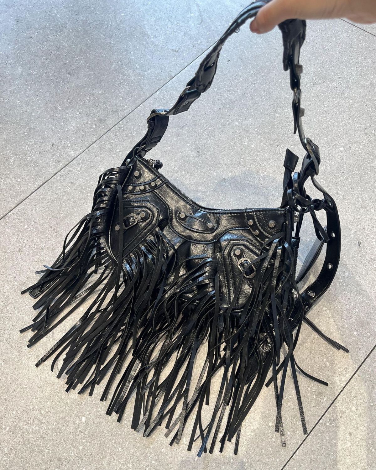 Fringed Motorcycle Shoulder Bag