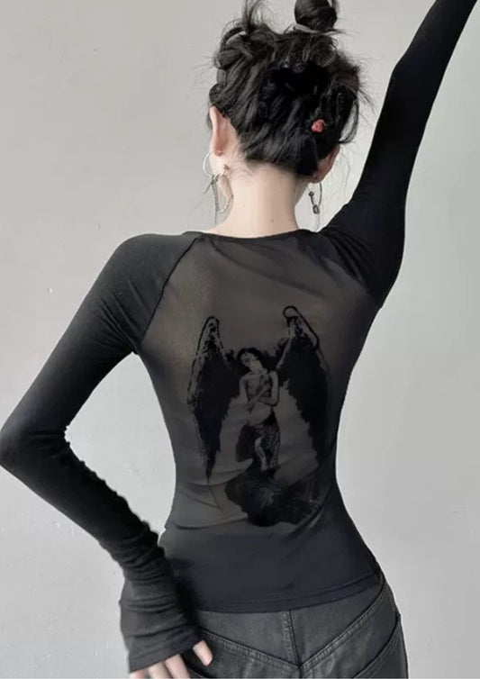 Fallen Angel Sheer Panel Top