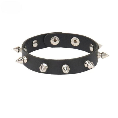 Gothic Skull Rivet Leather Bracelet