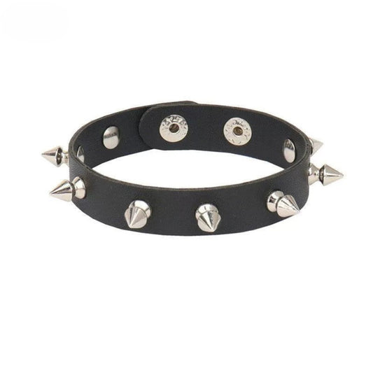 Gothic Skull Rivet Leather Bracelet