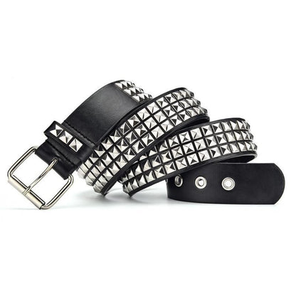 Square Rivet Studded Metal Belt