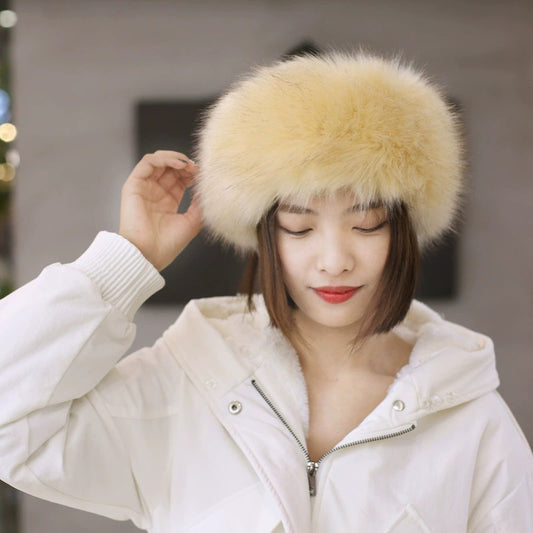 Imitation Fox Fur Hollow Top Hat