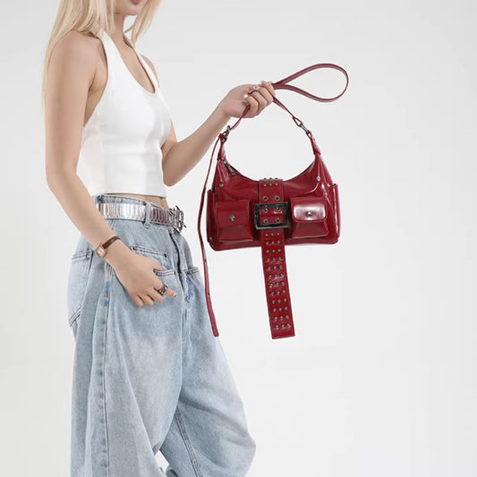 Trendy Studded Shoulder Bag