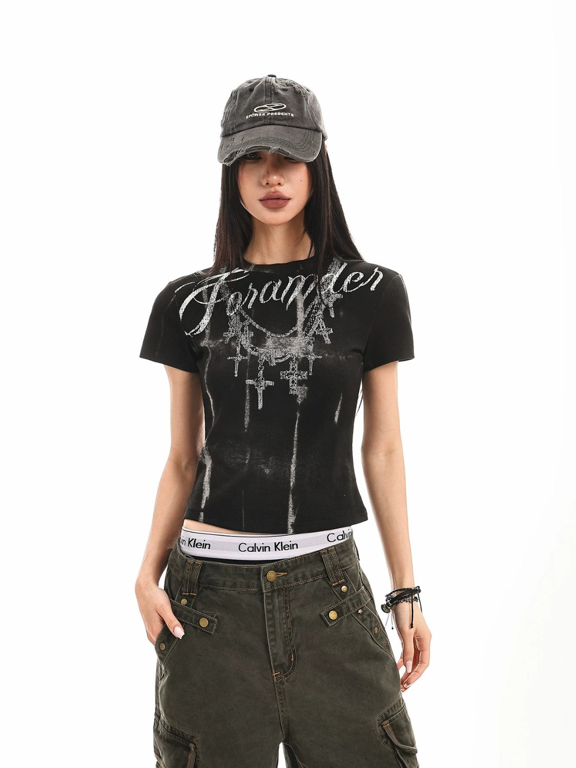 Retro Punk Graphic Slim Tee