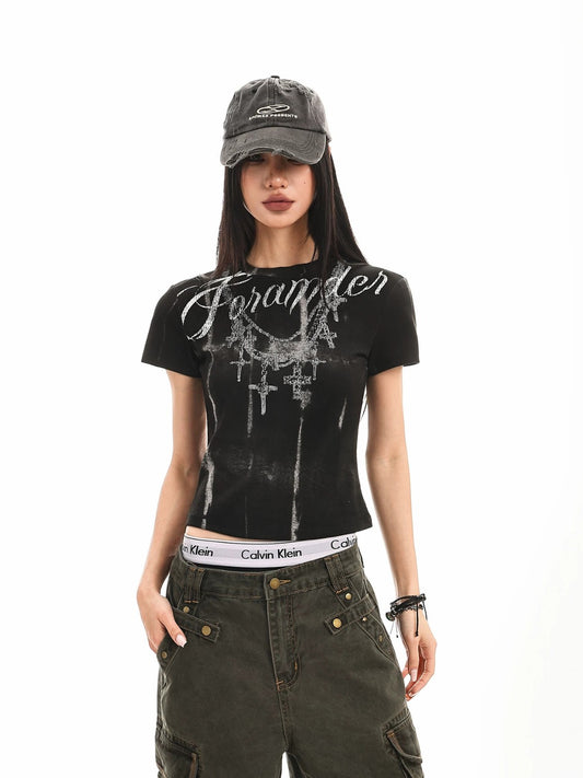 Retro Punk Graphic Slim Tee