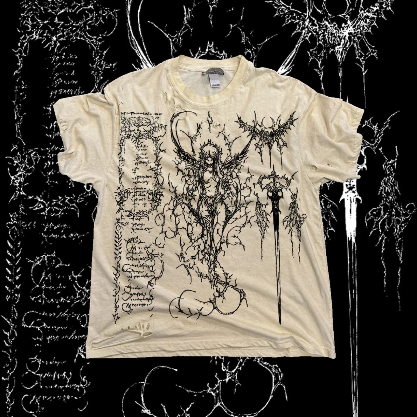 Dark Punk Distressed Graphic Tee