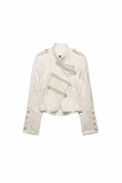 Elegant Jacquard Cropped Jacket