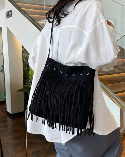Fringed Crossbody Shoulder Bag