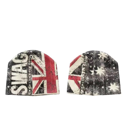 Distressed Flag Print Knit Beanie