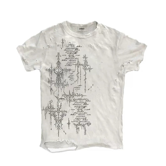 Distressed Gothic Streetwear Graphic Tee