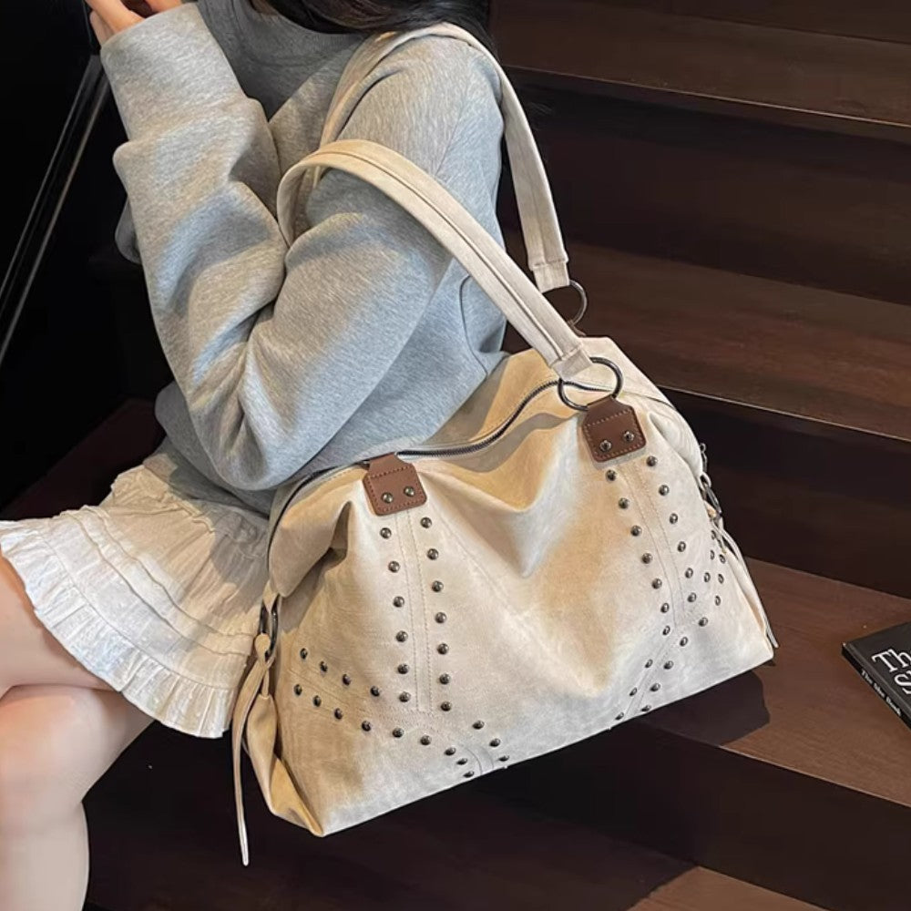 Studded Commuter Tote Bag