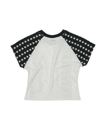 Music Print Crop Tee