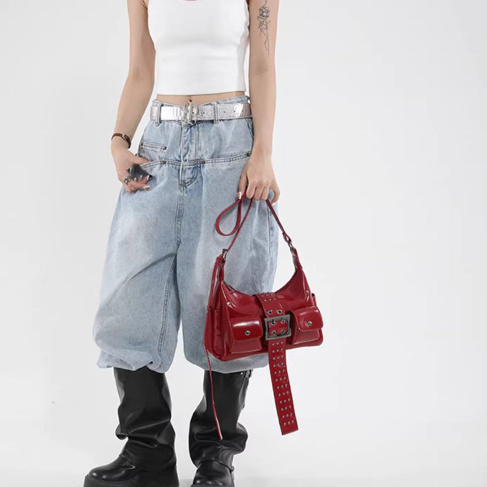 Trendy Studded Shoulder Bag