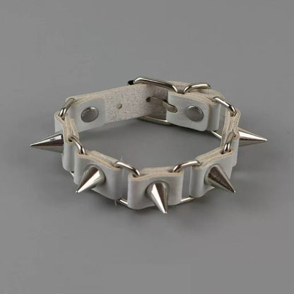 Riot Spike Leather Wristband
