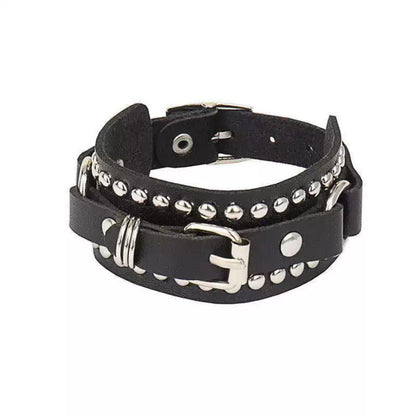 Gothic Skull Rivet Leather Bracelet