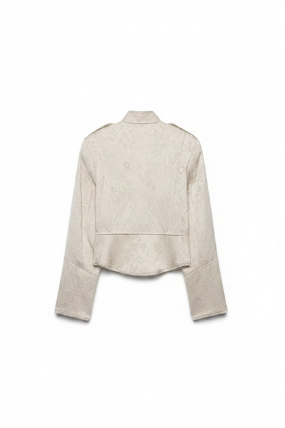 Elegant Jacquard Cropped Jacket